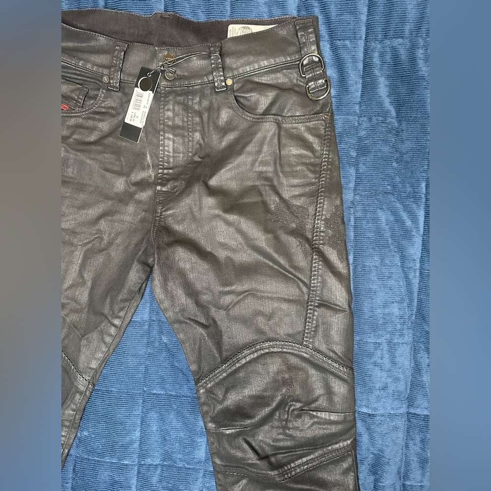 Diesel wax coated moto jogg jeans sz 31 NWT - Picture 7 of 15